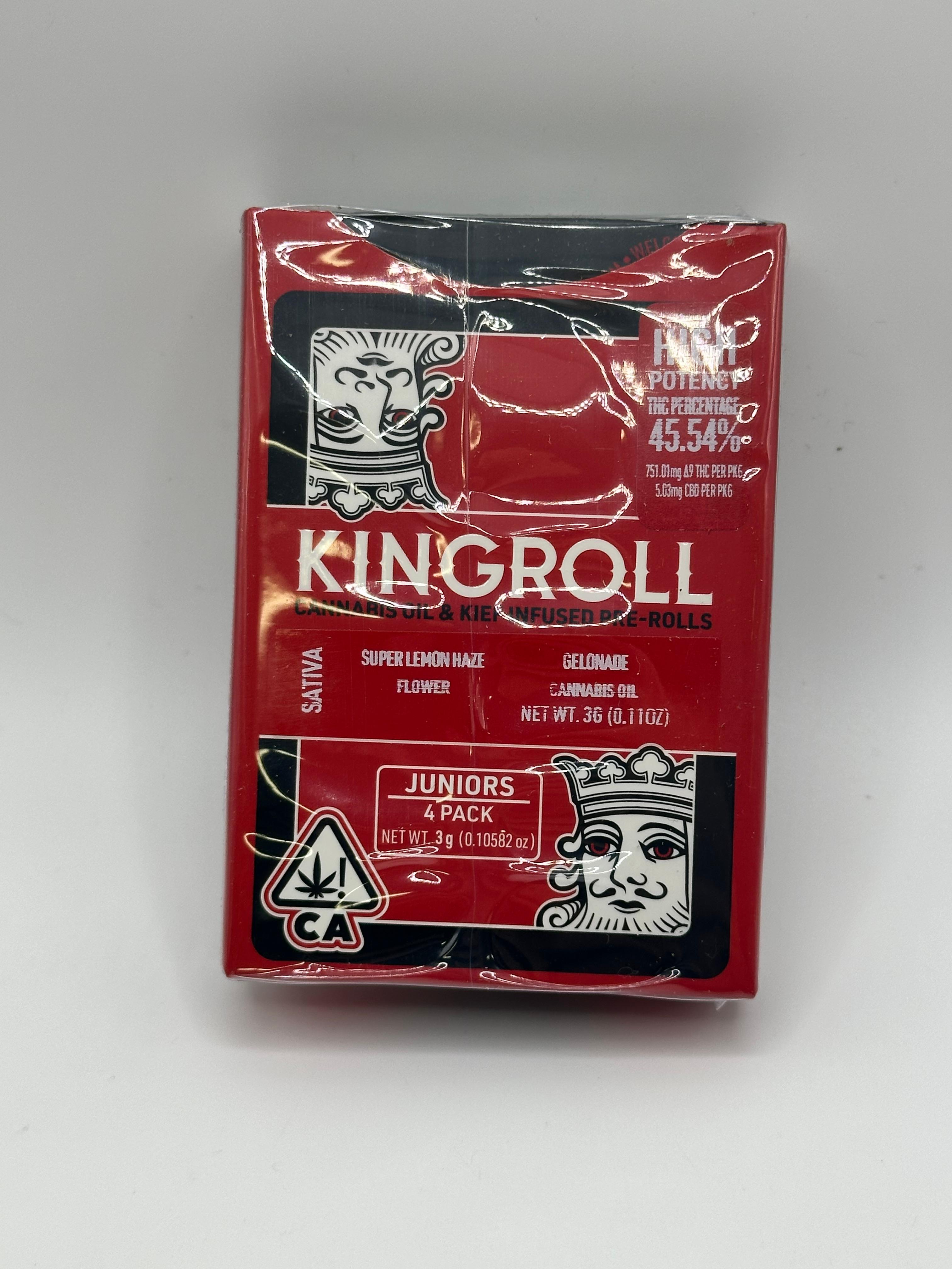 King Roll Super Lemon Haze X Gelonade 0.75 G Infused Preroll 4 Pk