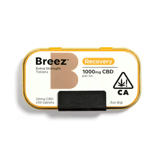 Breez Extra Strength Recovery Cbd 1000 Mg Tablets