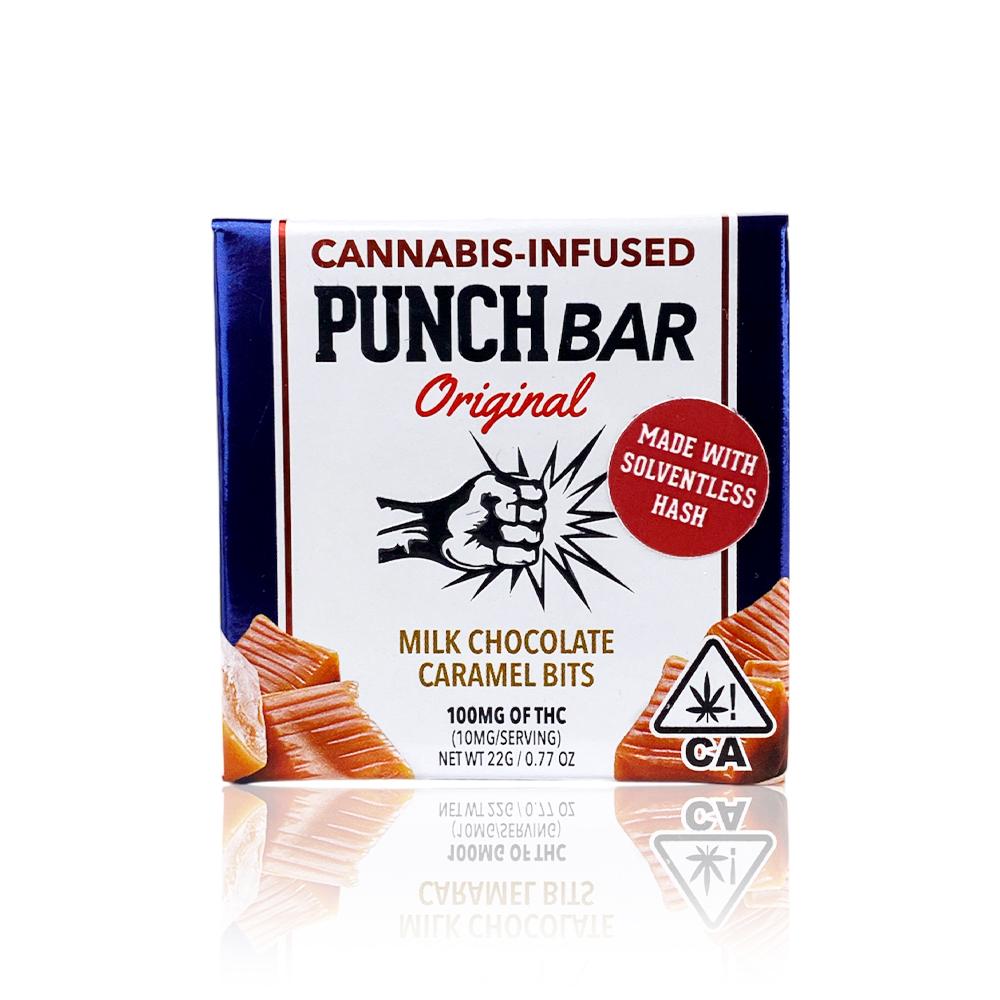 Punch  Milk Chocolate Caramel Bits Solventless Chocolate Bar  100 Mg