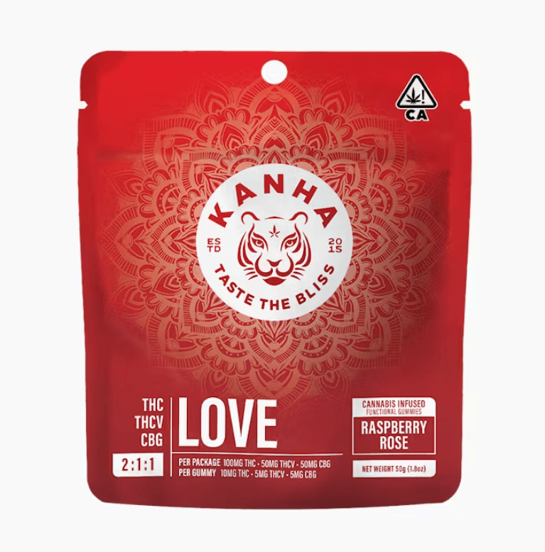 Kanha Raspberry Rose "Love" 2:1:1 Thc:Thcv:Cbg