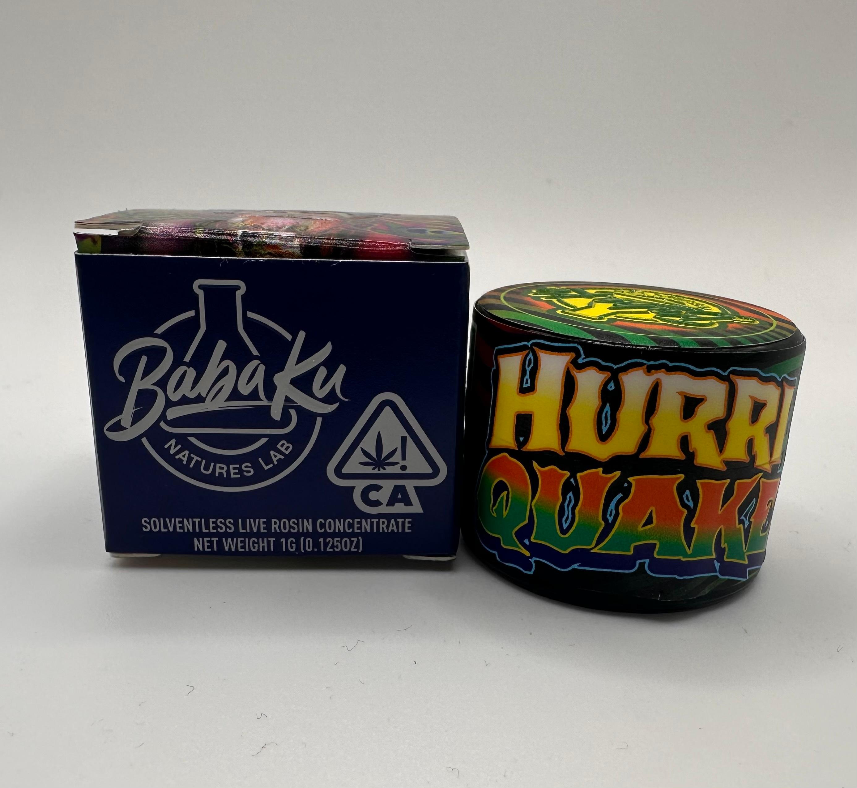 Nature'S Lab X Baba Ku   Hurraquake 1 G Rosin