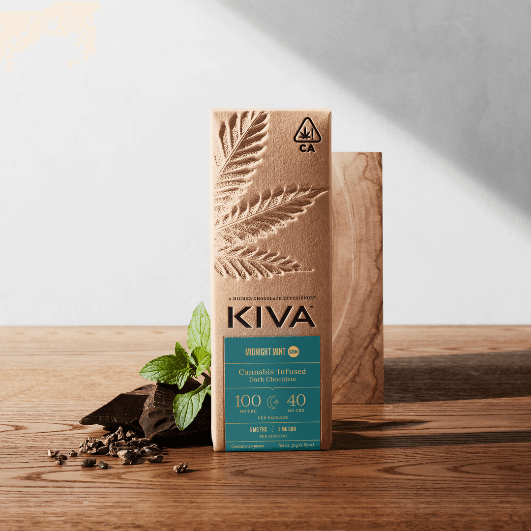 Kiva  Midnight Mint Cbn 5:2  Dark Chocolate Bar