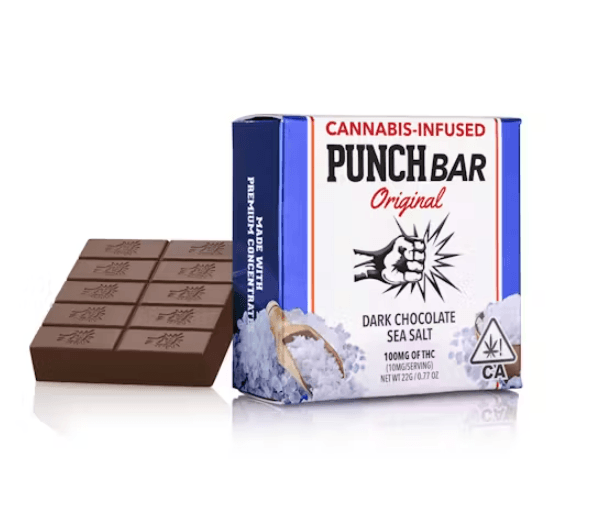 Punch Bar Dark Chocolate W/ Sea Salt Bar 100 Mg