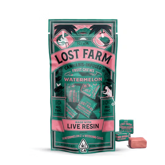 Kiva'S Lost Farm Watermelon 'Gelato' Lost Farm Chews 100 Mg