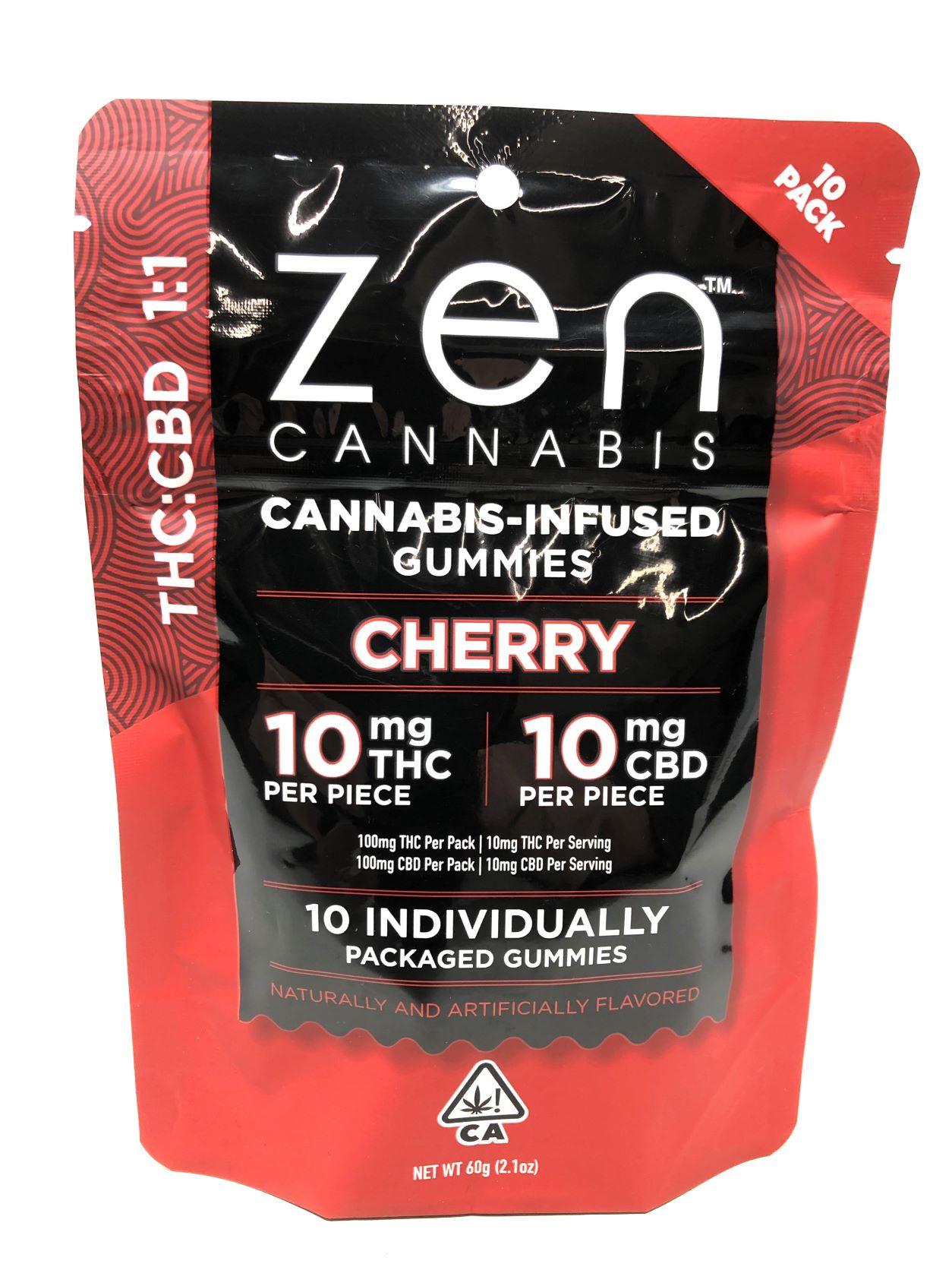 Zen Cherry 1:1 Thc:Cbd  10 Pk