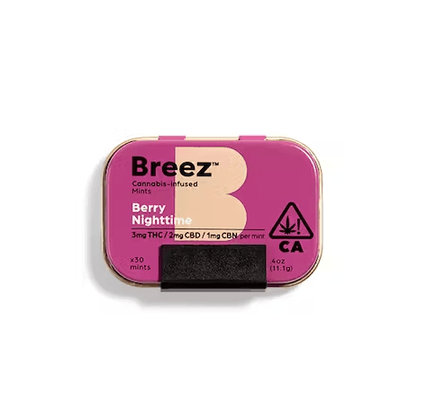 Breez Berry Nightime 3:3 Thc:Cbn Mints