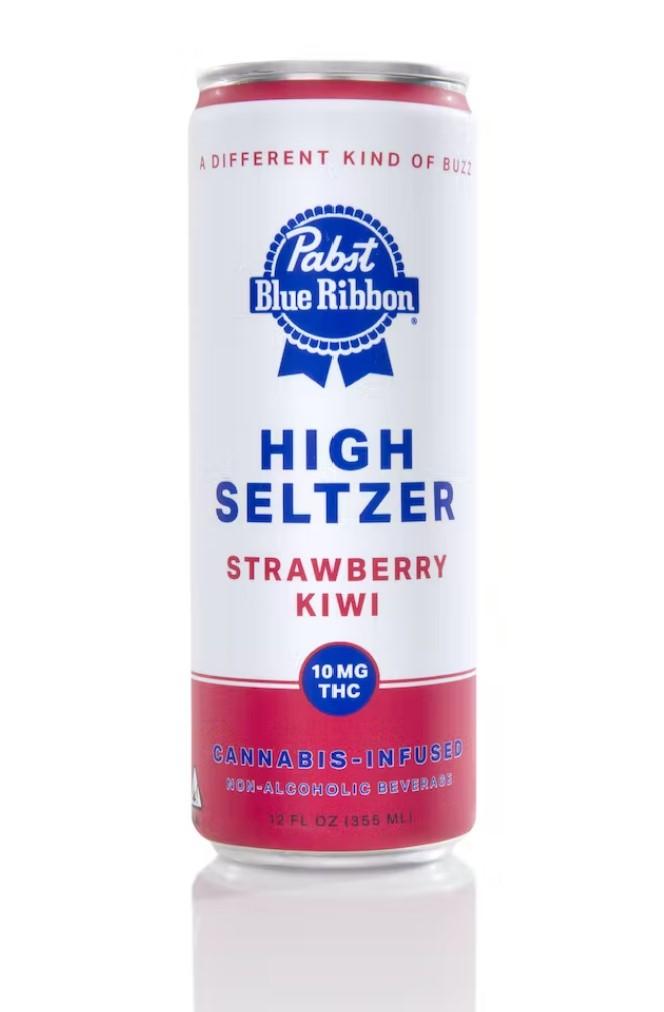 Pabst Blue Ribbon Strawberry Kiwi 10 Mg Seltzer