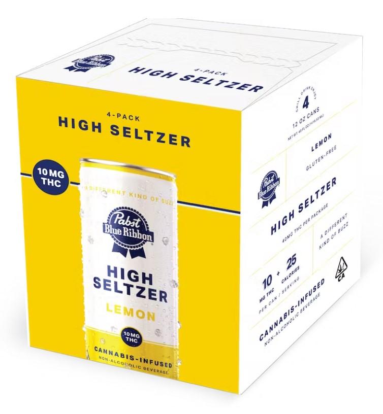 Pabst Blue Ribbon High Lemon Seltzer 4 Pk